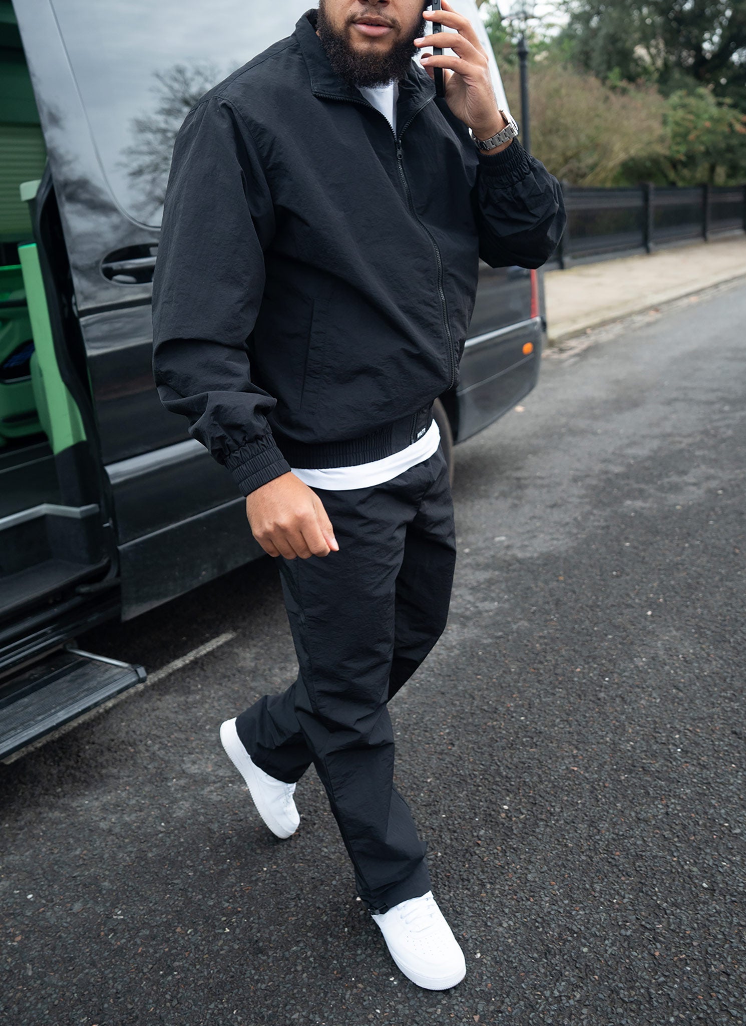 Heavyweight Luxe Track Jacket - Black