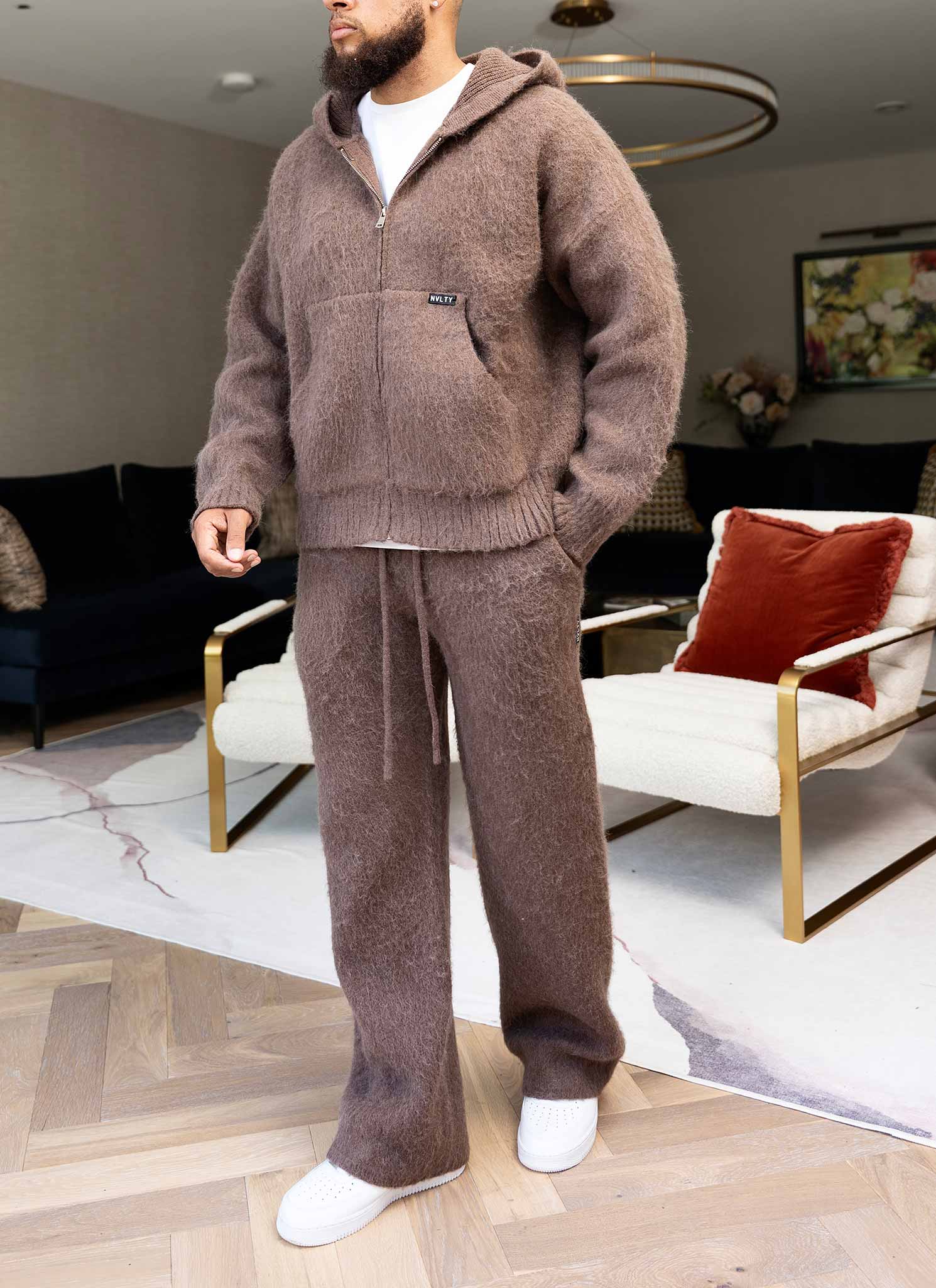Mohair Joggers - Brown
