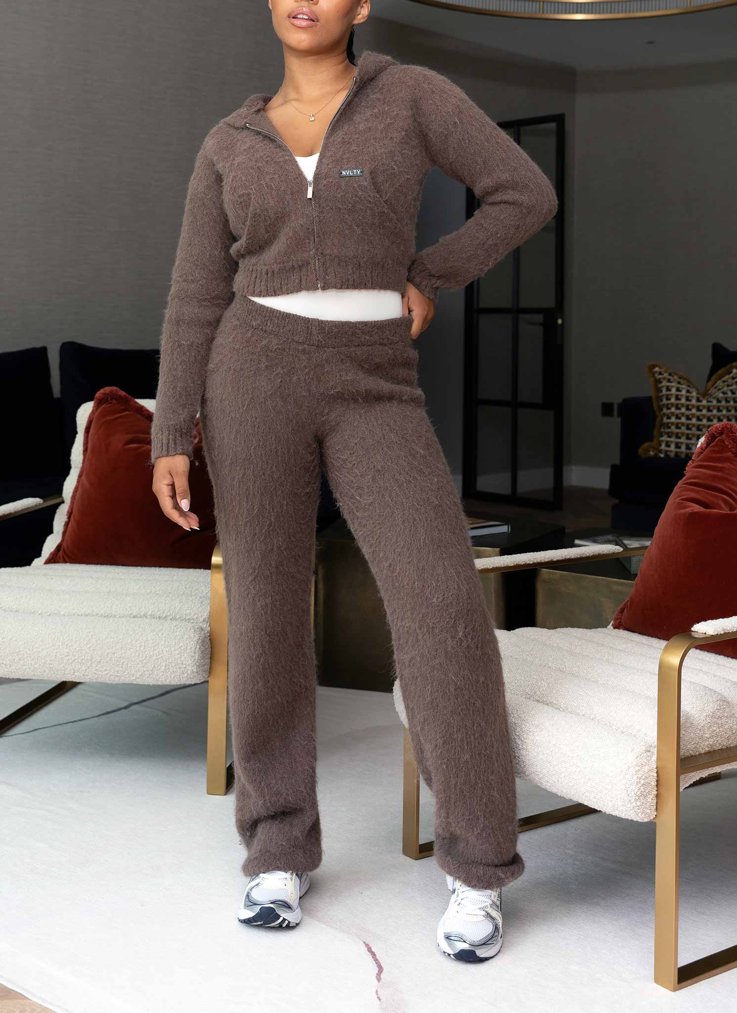 Mohair Joggers - Brown