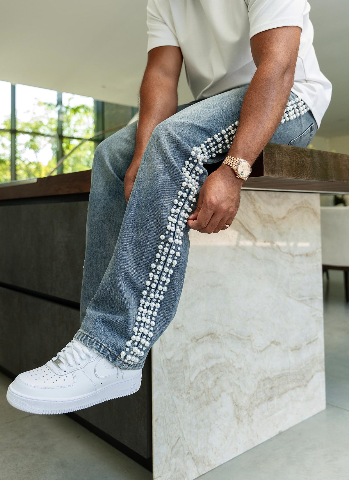 Jean vintage Pearl - Bleu