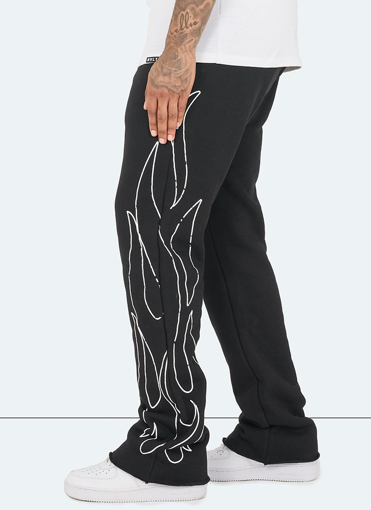 Pantalon de jogging vintage Flare Flame - Noir