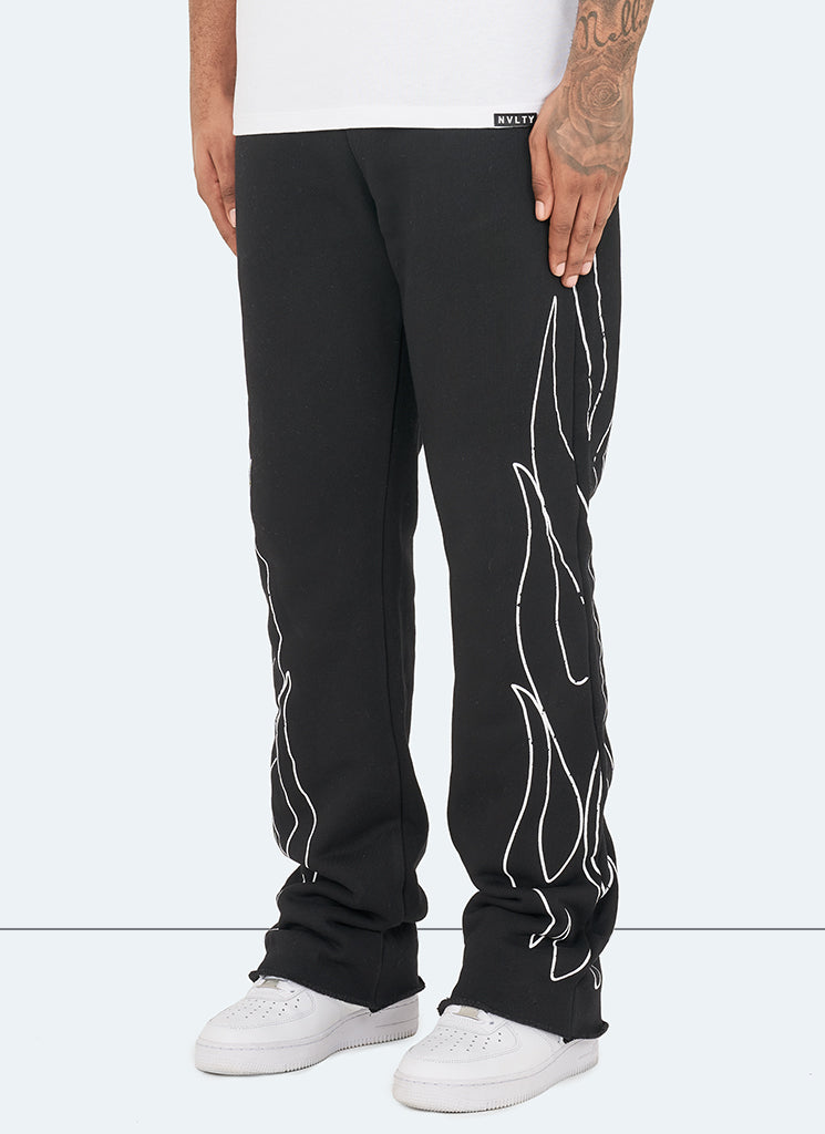 Pantalon de jogging vintage Flare Flame - Noir