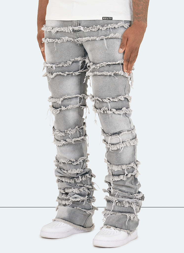 Jean évasé vintage - Gris