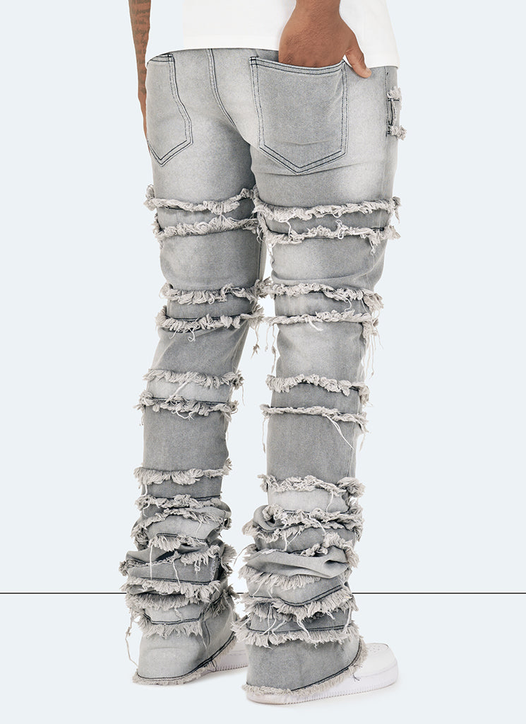Jean évasé vintage - Gris
