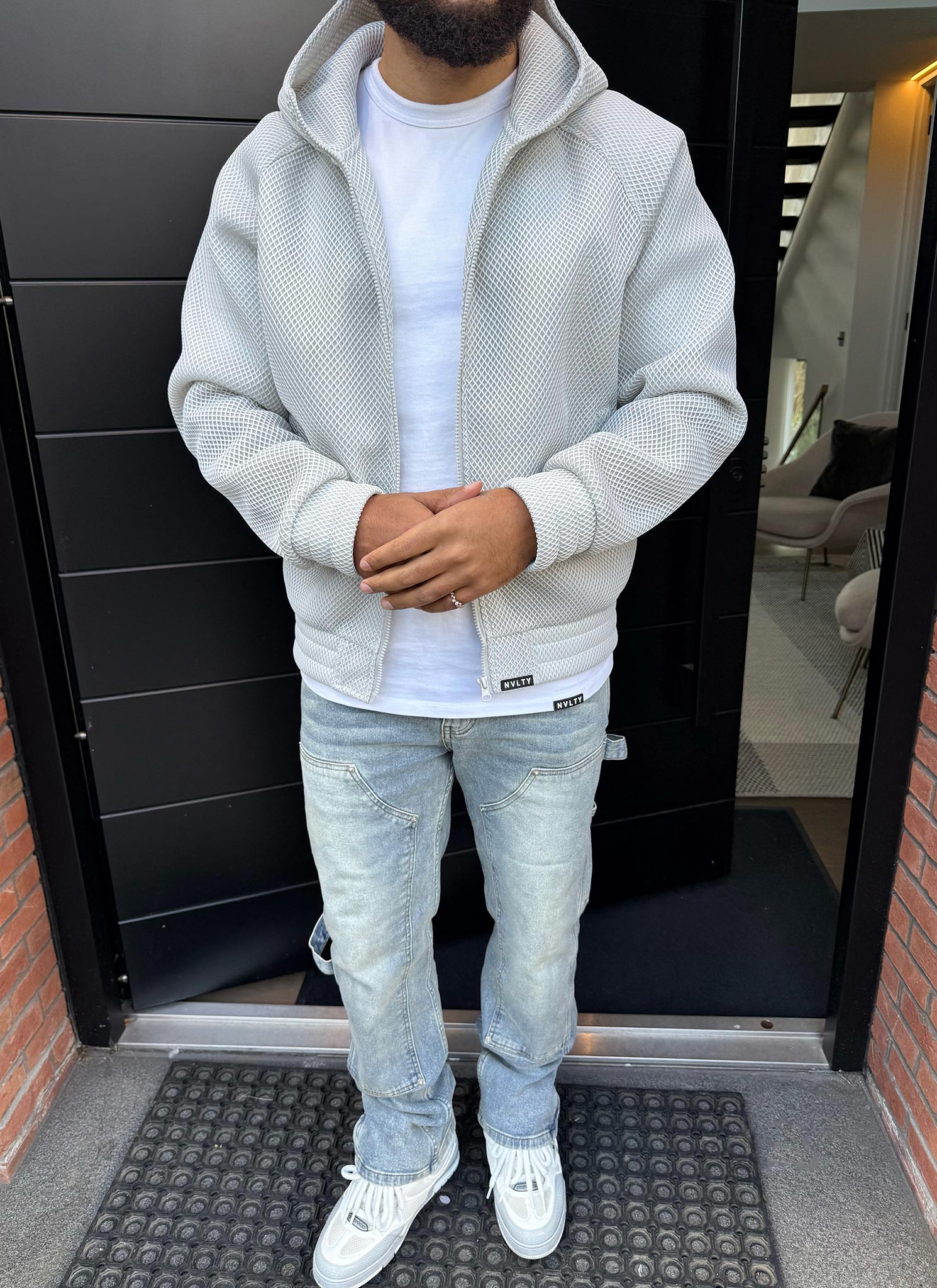 Scuba Structured Mesh Jacket - Grey