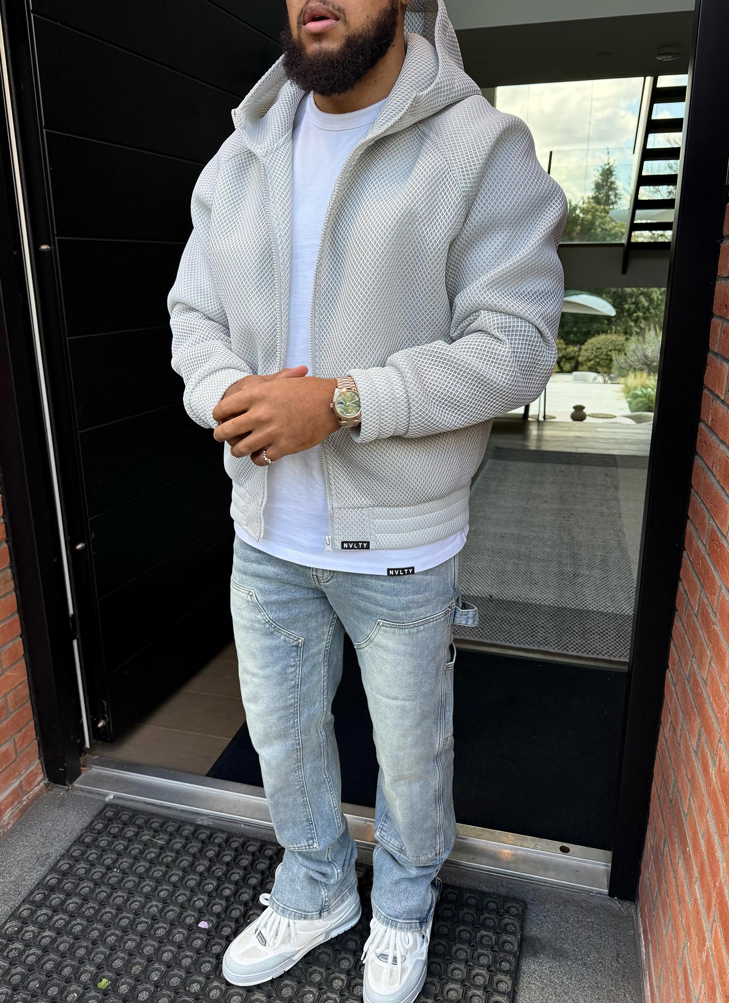 Scuba Structured Mesh Jacket - Grey