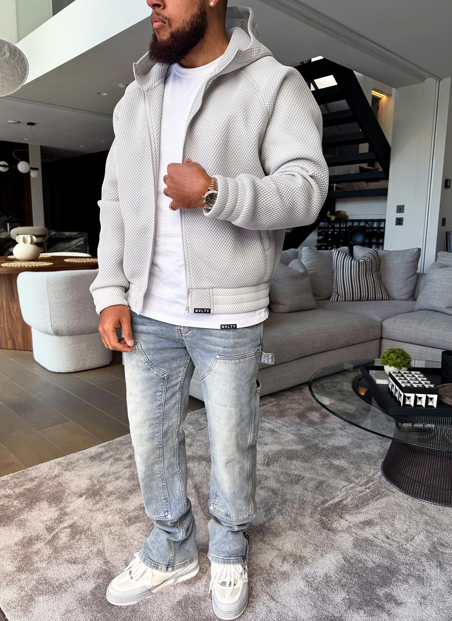 Scuba Structured Mesh Jacket - Grey