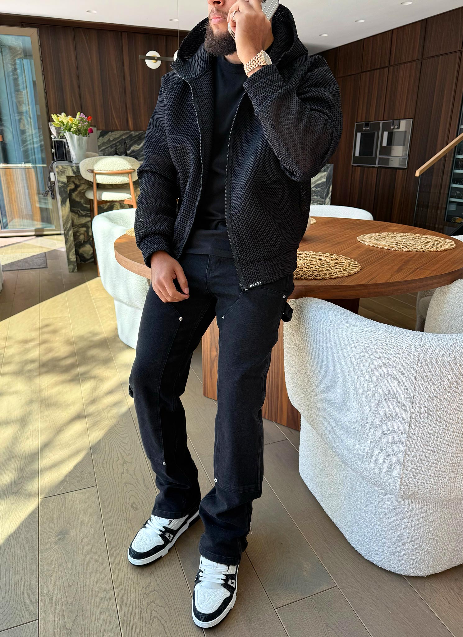 Scuba Structured Mesh Jacket - Black