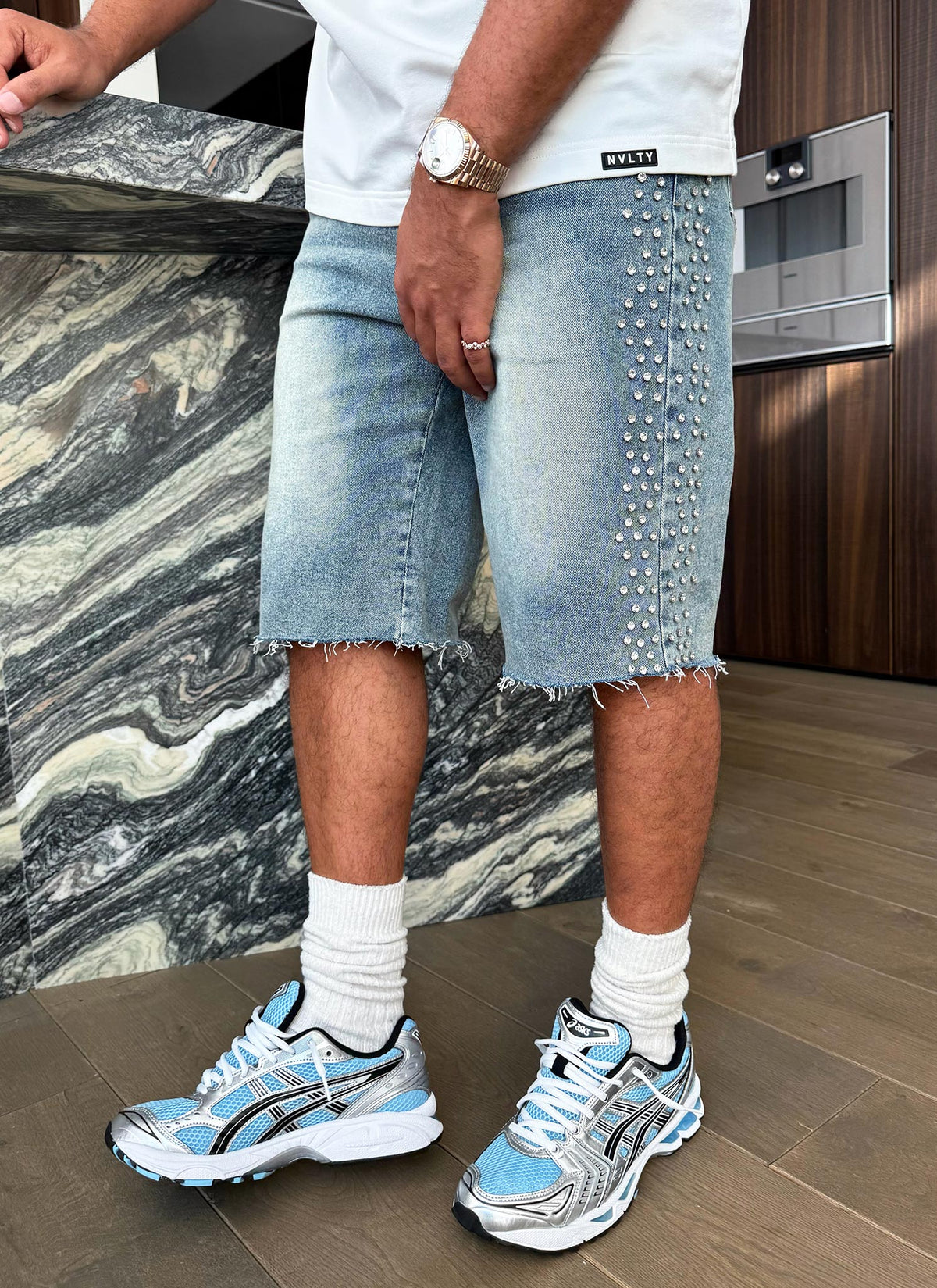 Short en jean vintage VVS - Bleu