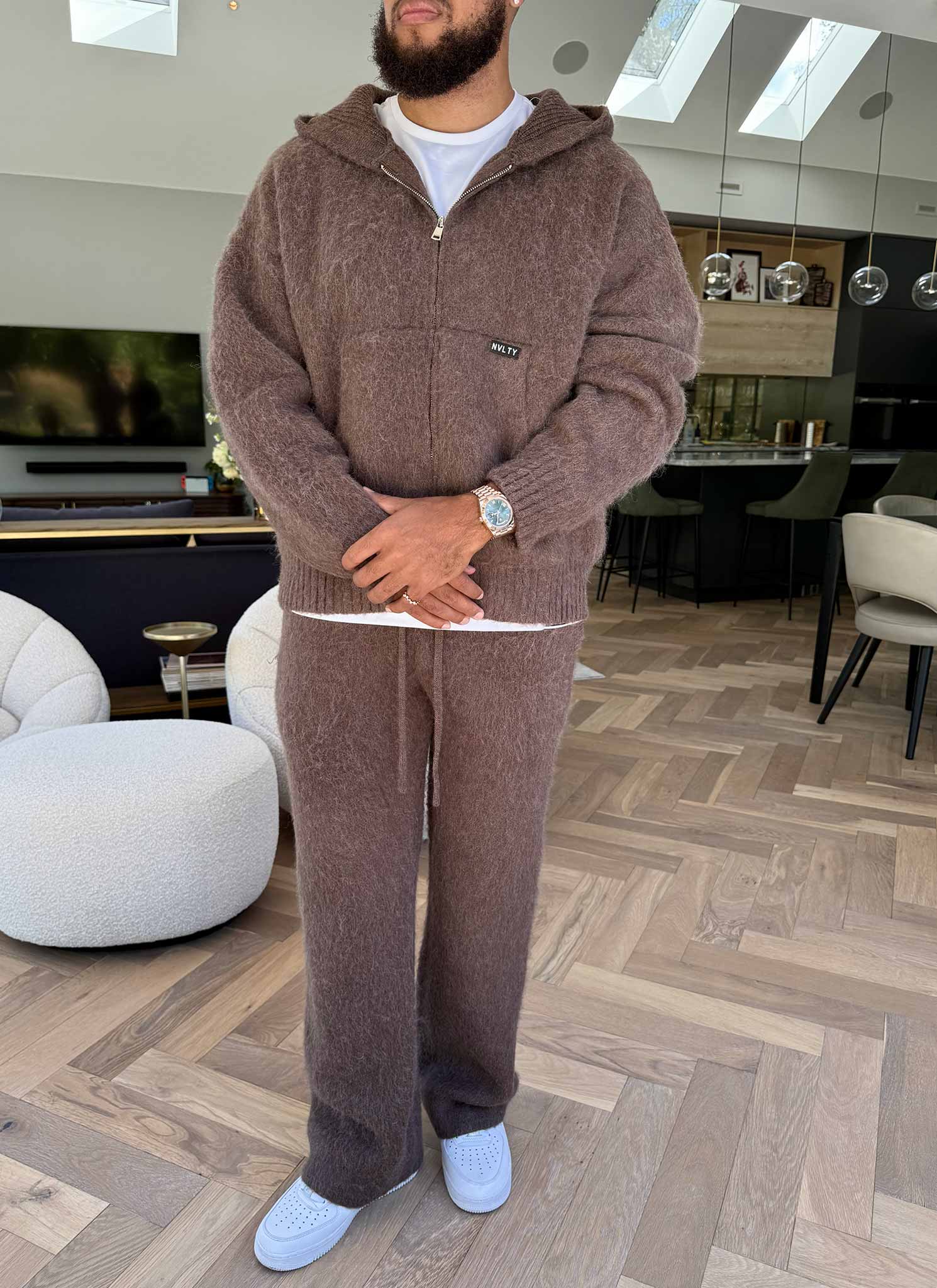 Mohair Joggers - Brown