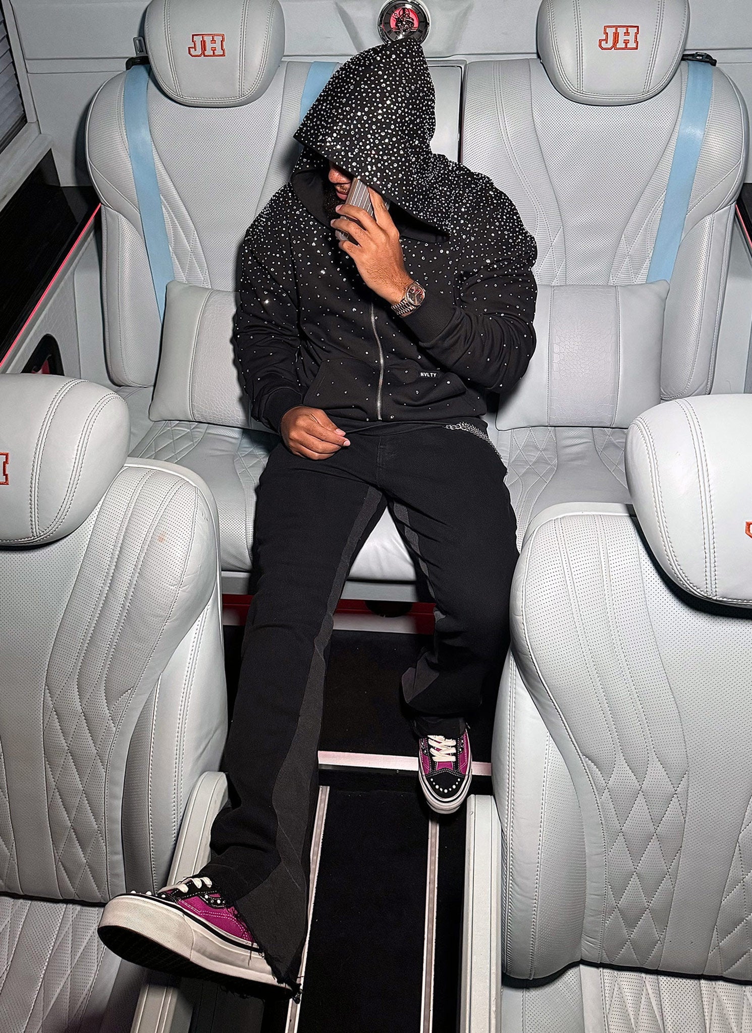 Vintage Flooded VVS Zip Hoodie - Black