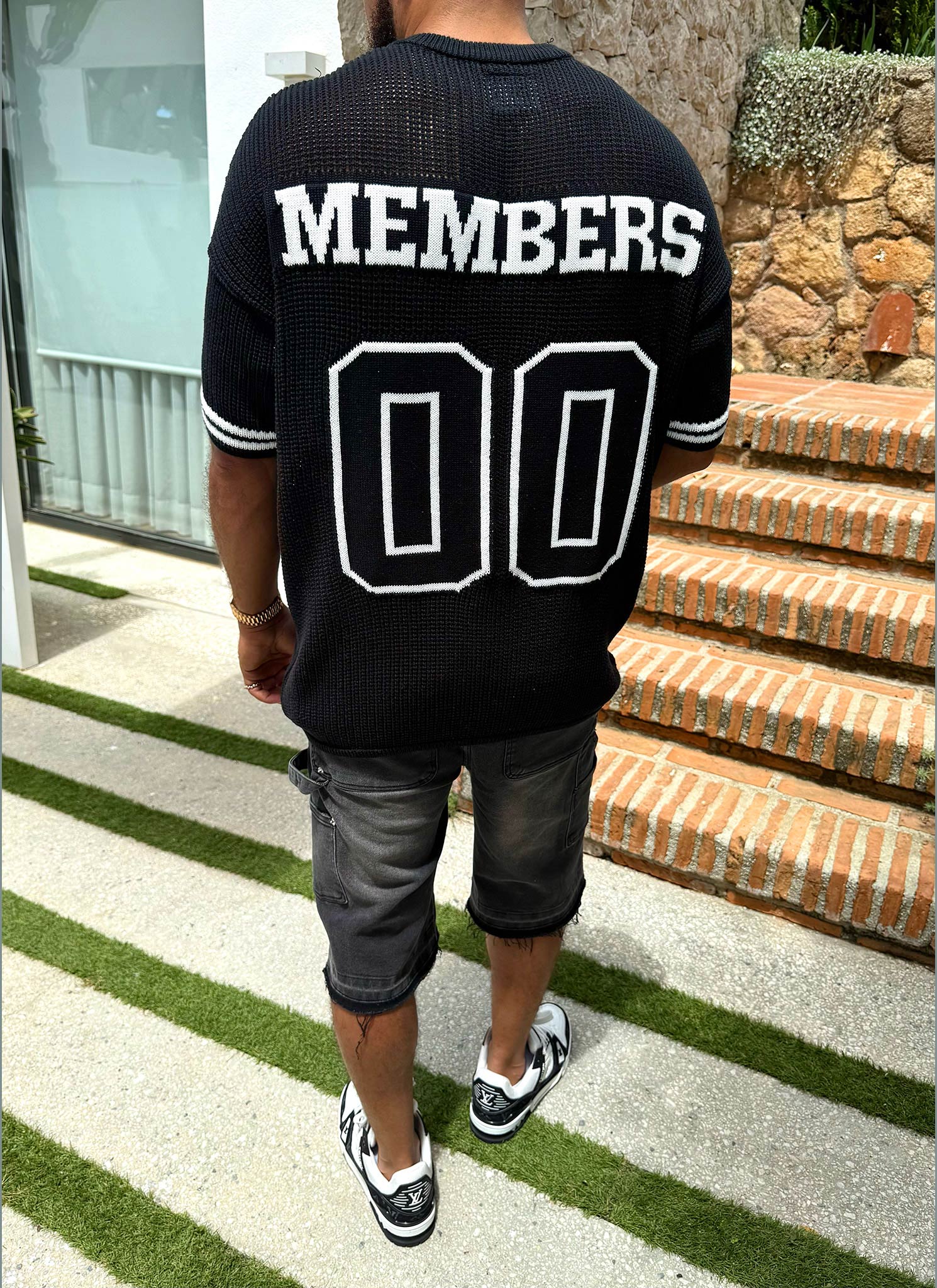 Knitted Members Jersey - Black