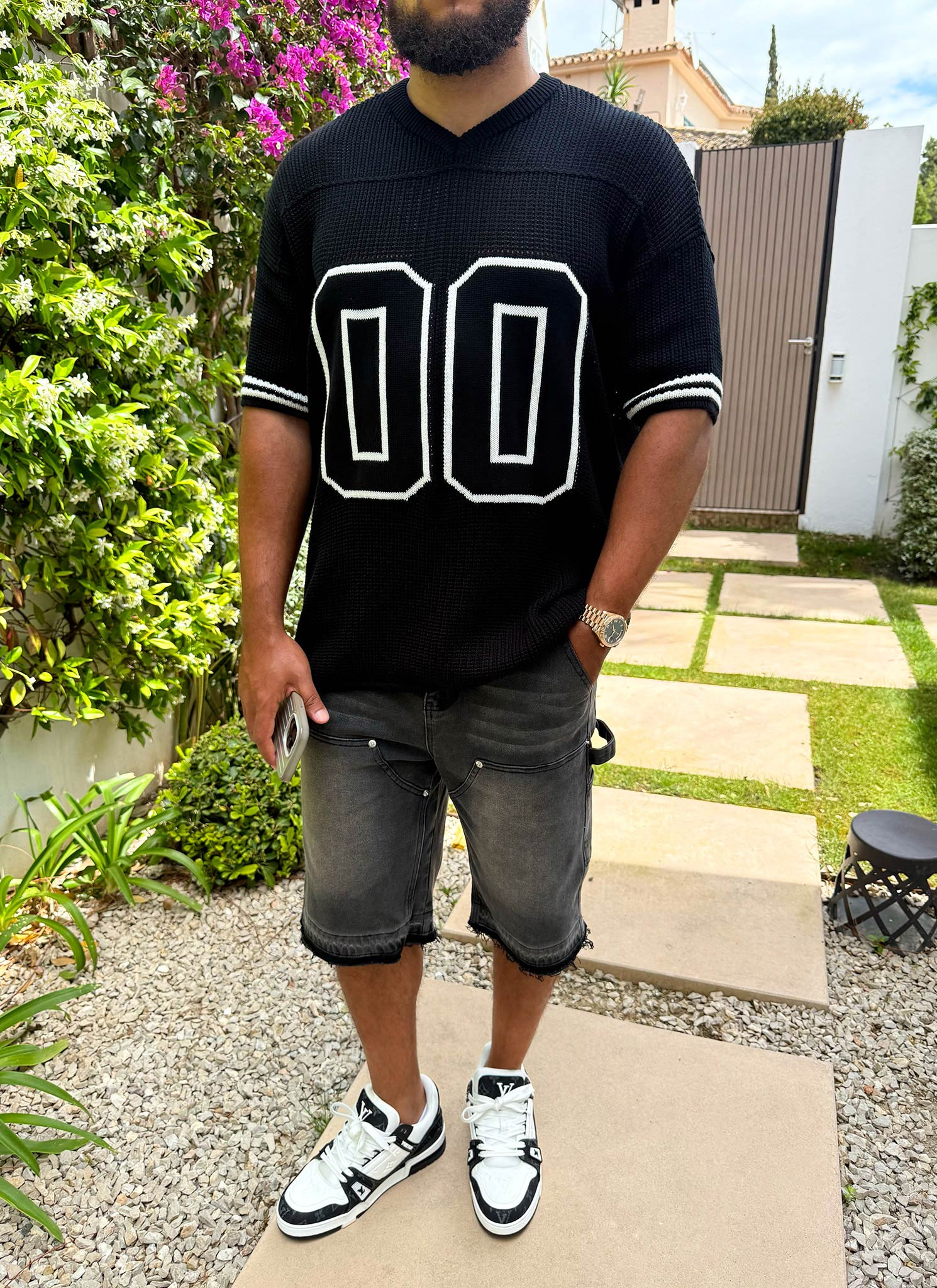 Knitted Members Jersey - Black