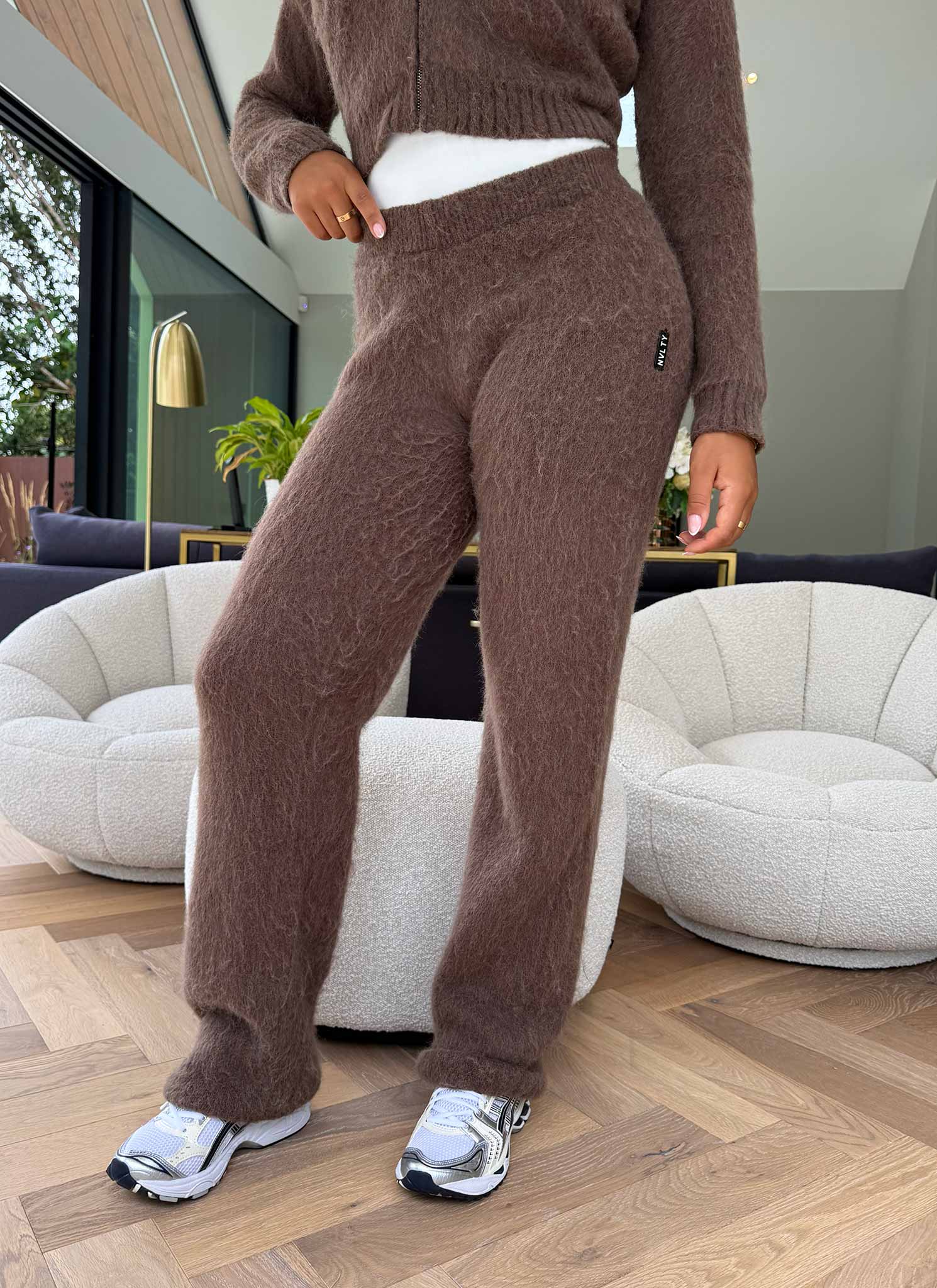 Mohair Joggers - Brown