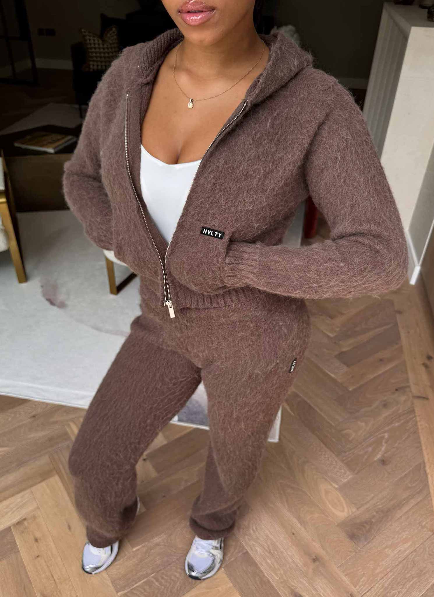 Mohair Joggers - Brown