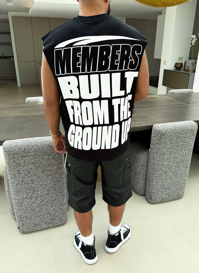 Members Eagle Ärmelloses T-Shirt - Schwarz