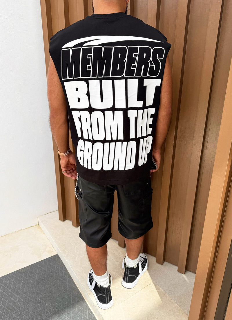 Members Eagle Ärmelloses T-Shirt - Schwarz