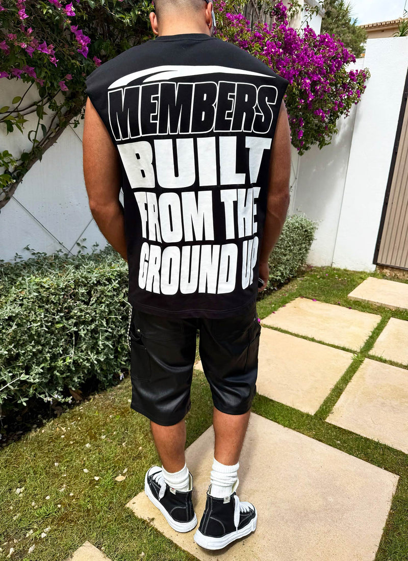 Members Eagle Ärmelloses T-Shirt - Schwarz