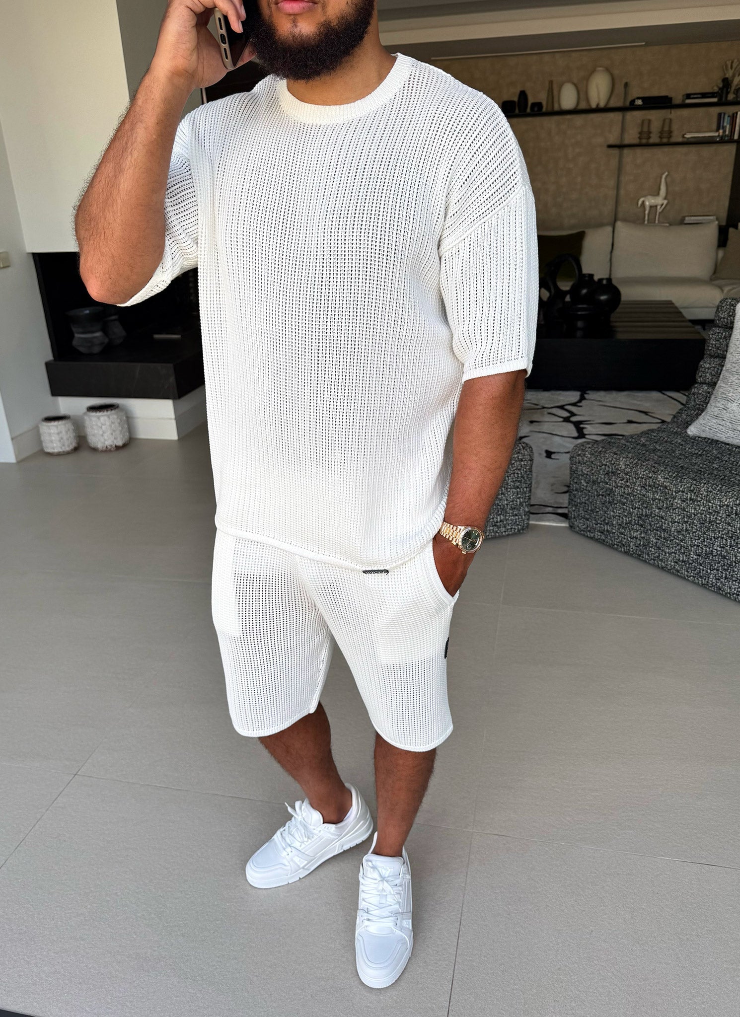 Knitted T-Shirt - Ivory