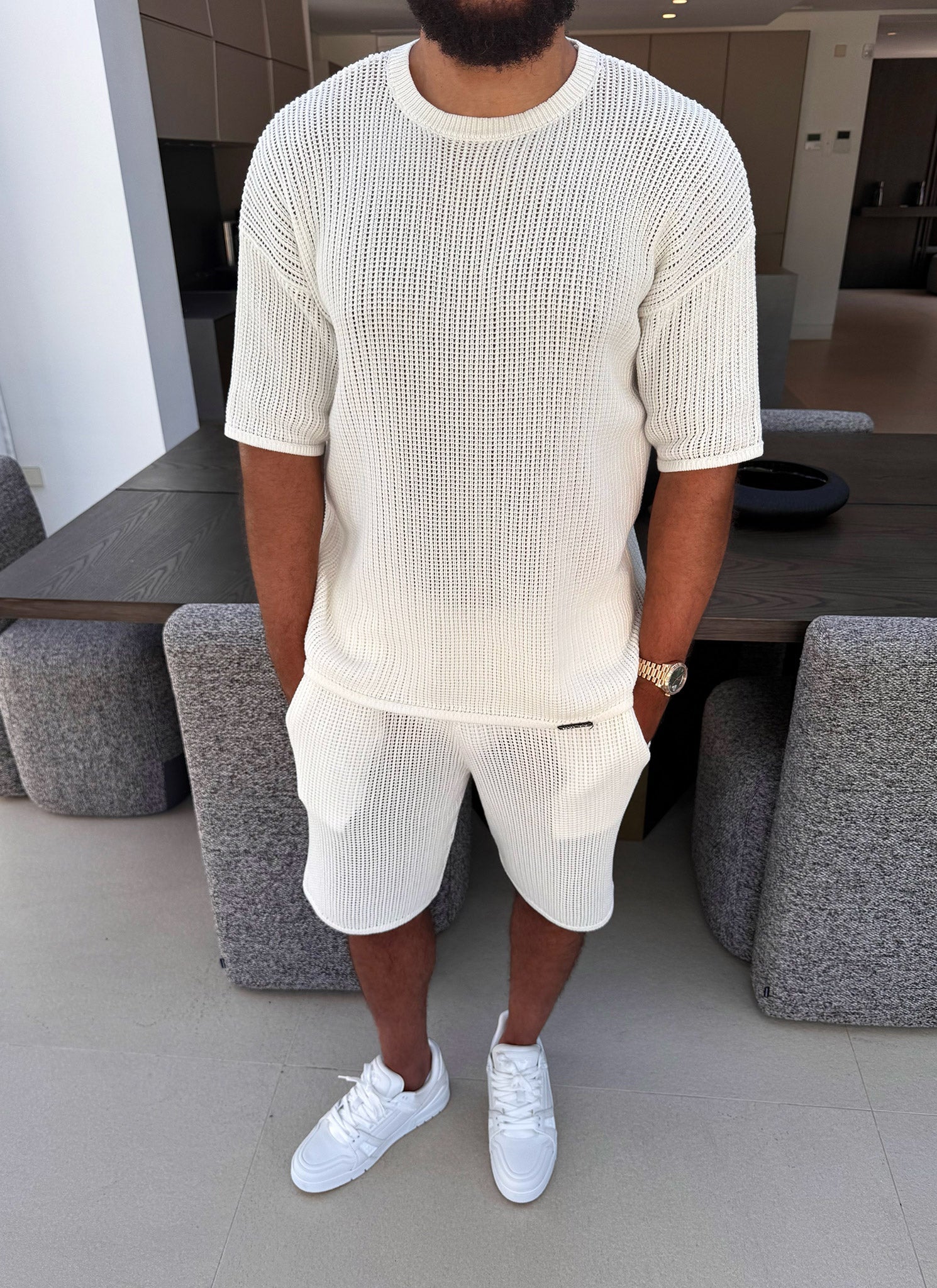 Knitted T-Shirt - Ivory