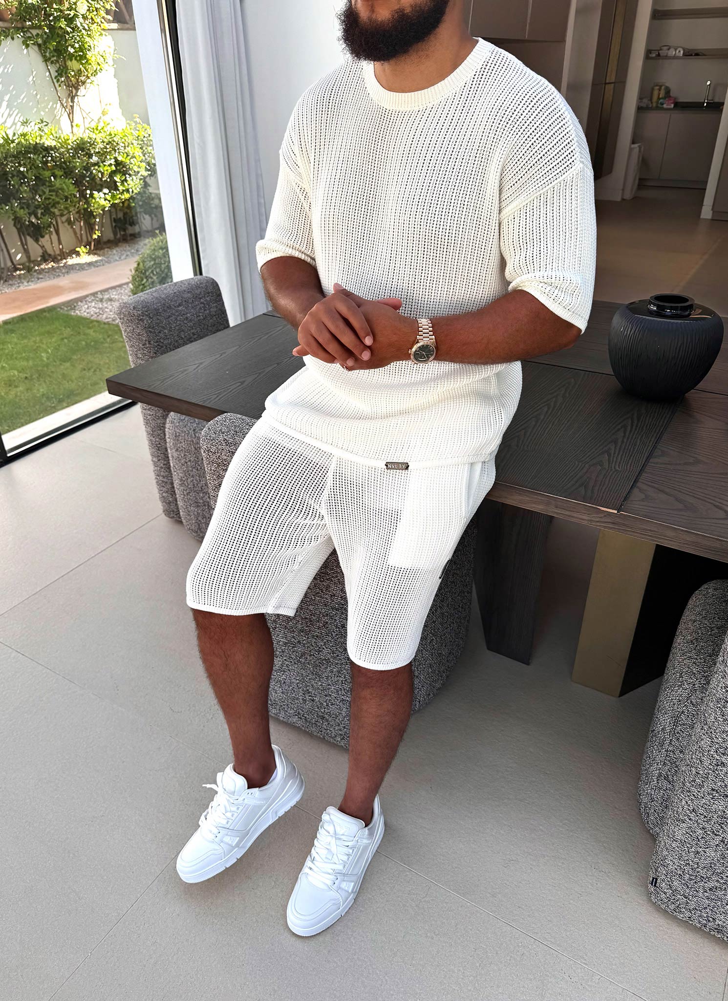 Knitted T-Shirt - Ivory