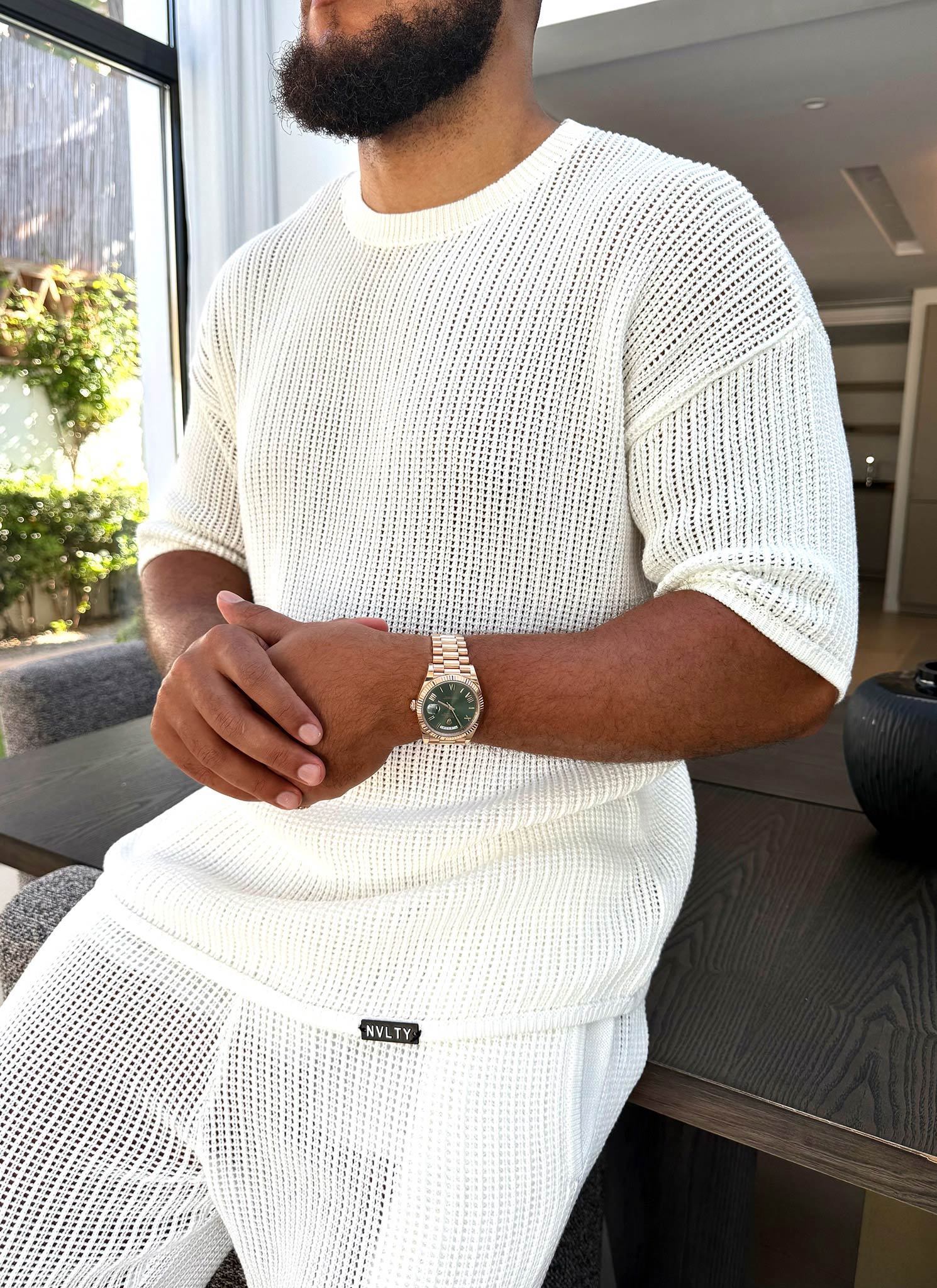 Knitted T-Shirt - Ivory