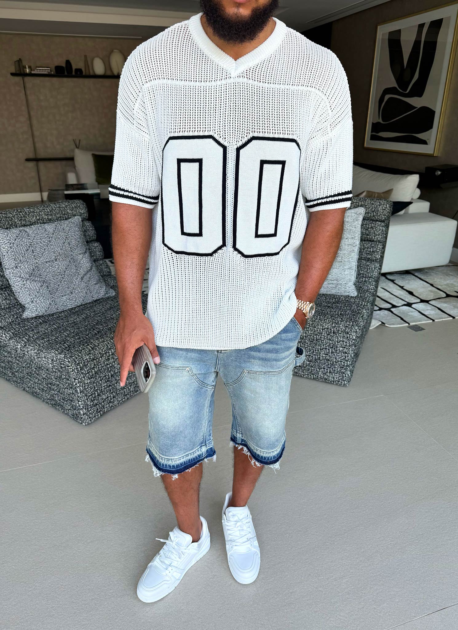 Knitted Members Jersey - Ivory