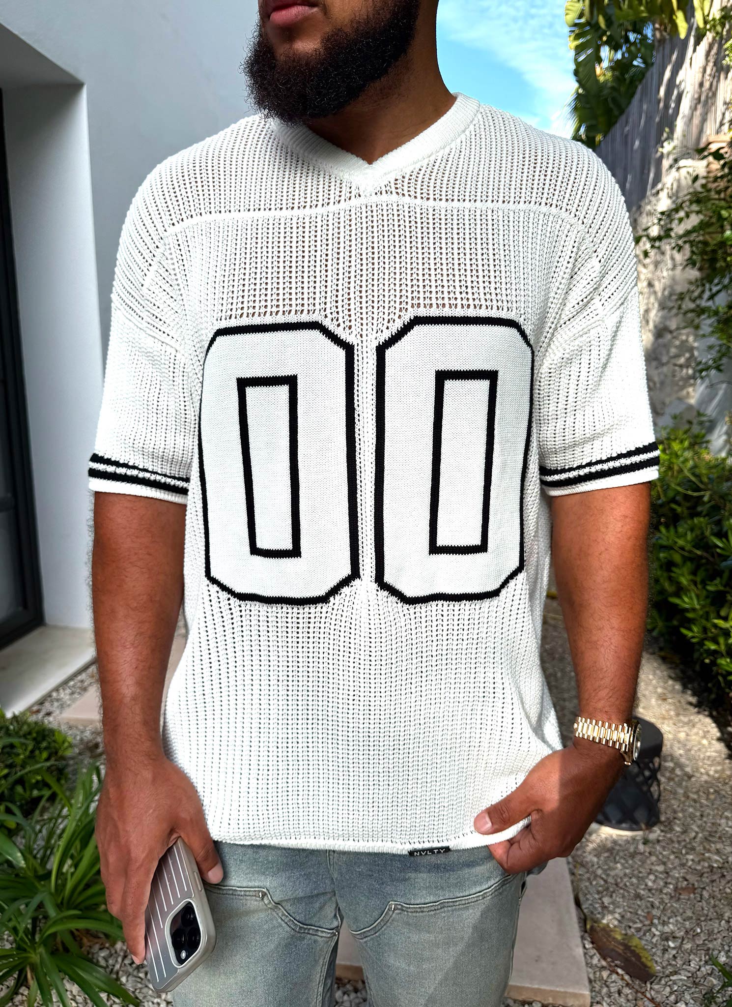 Knitted Members Jersey - Ivory