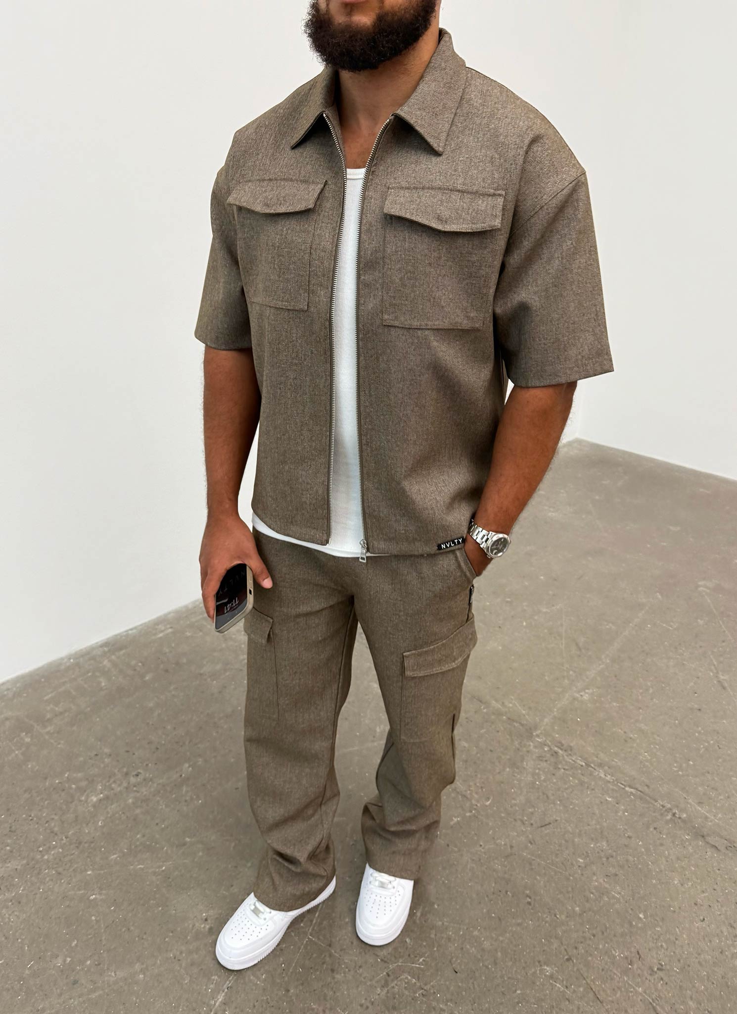 Tailored Militant Shirt - Brown