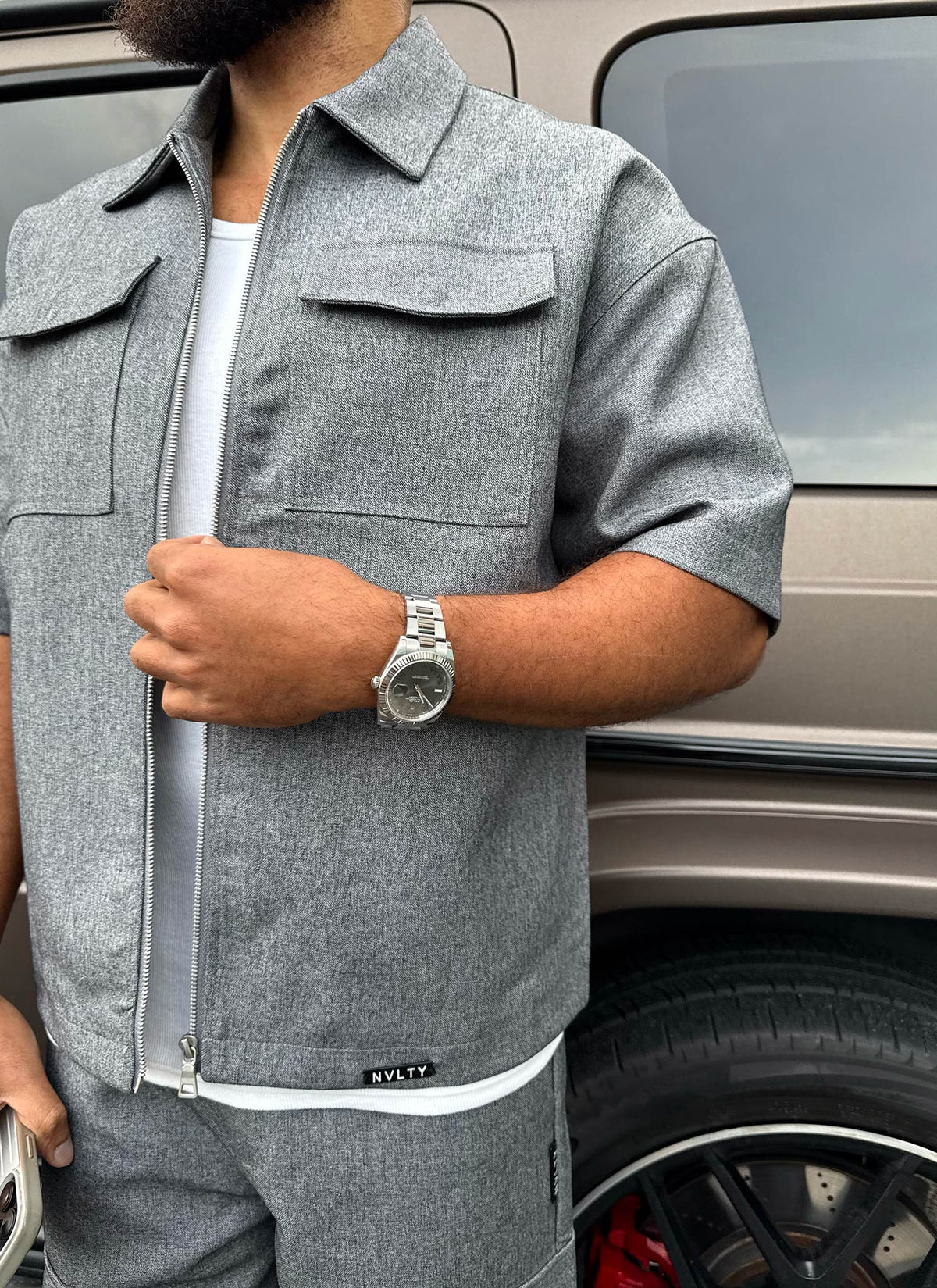 Tailored Militant Shirt - Grey