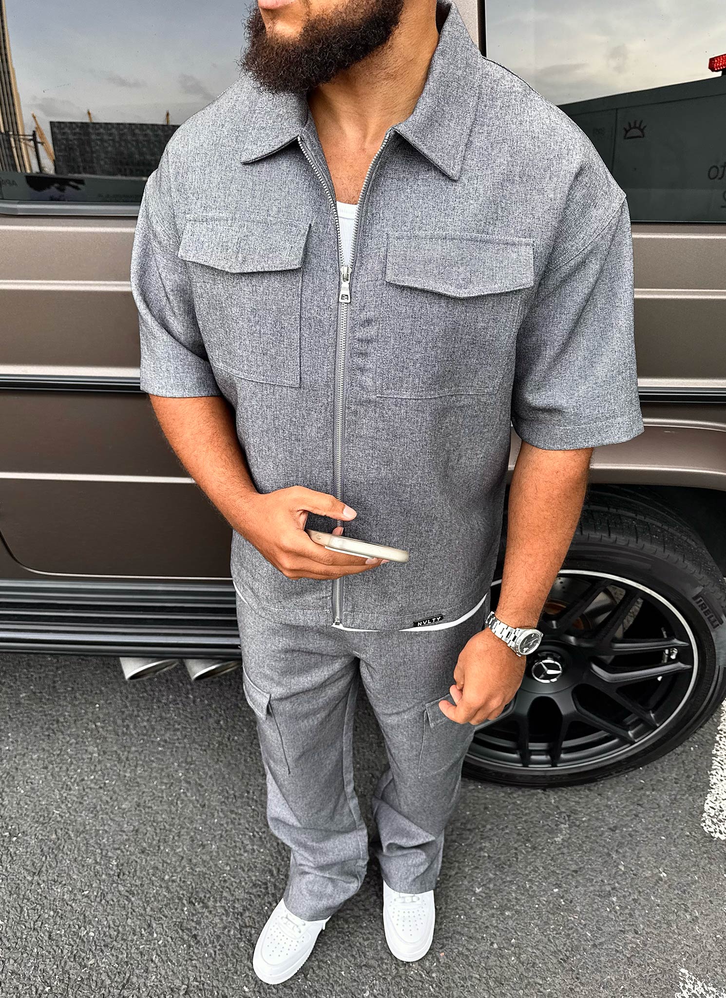 Tailored Militant Shirt - Grey