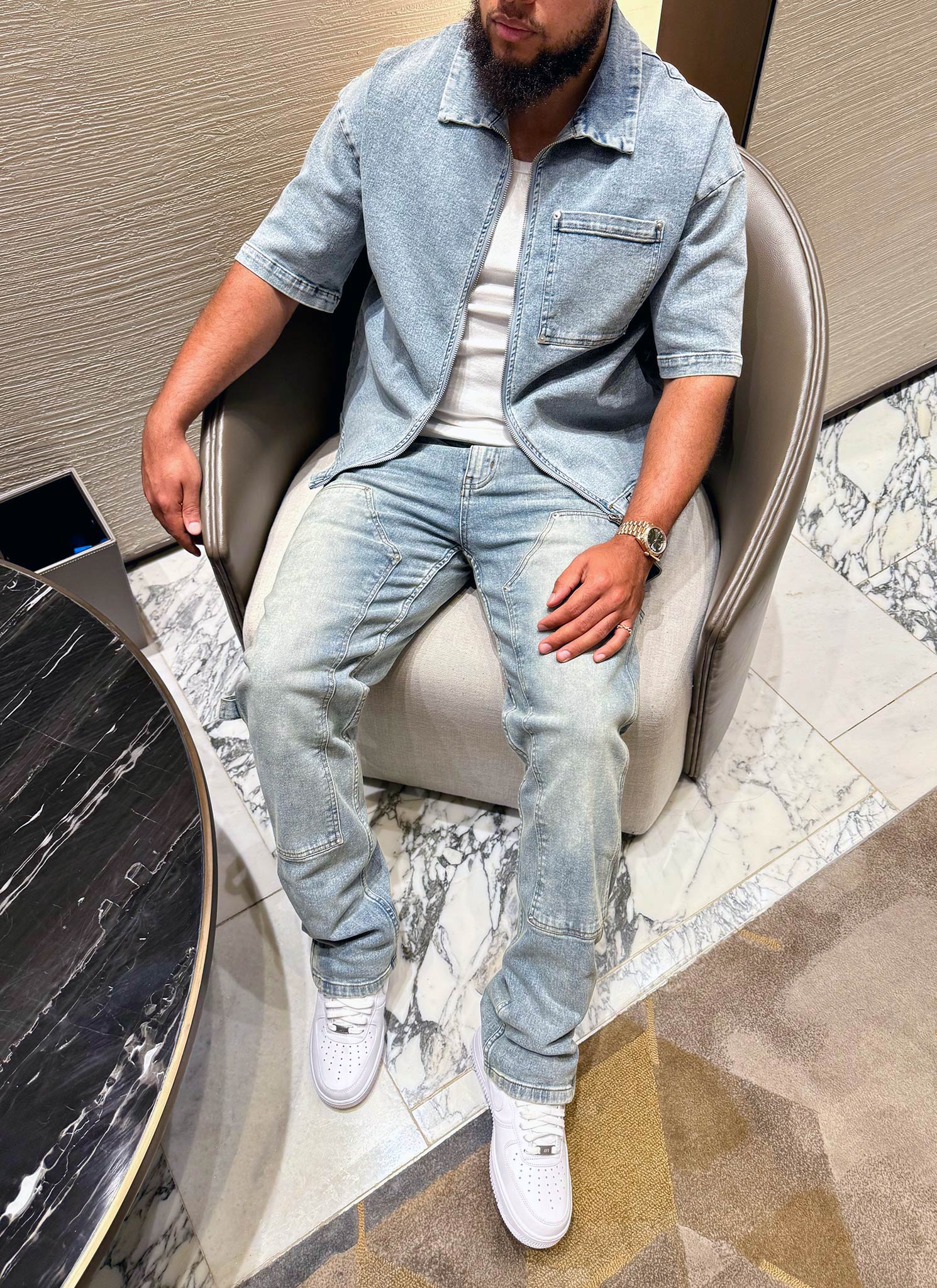 Vintage Carpenter Rivet Jeans - Blue