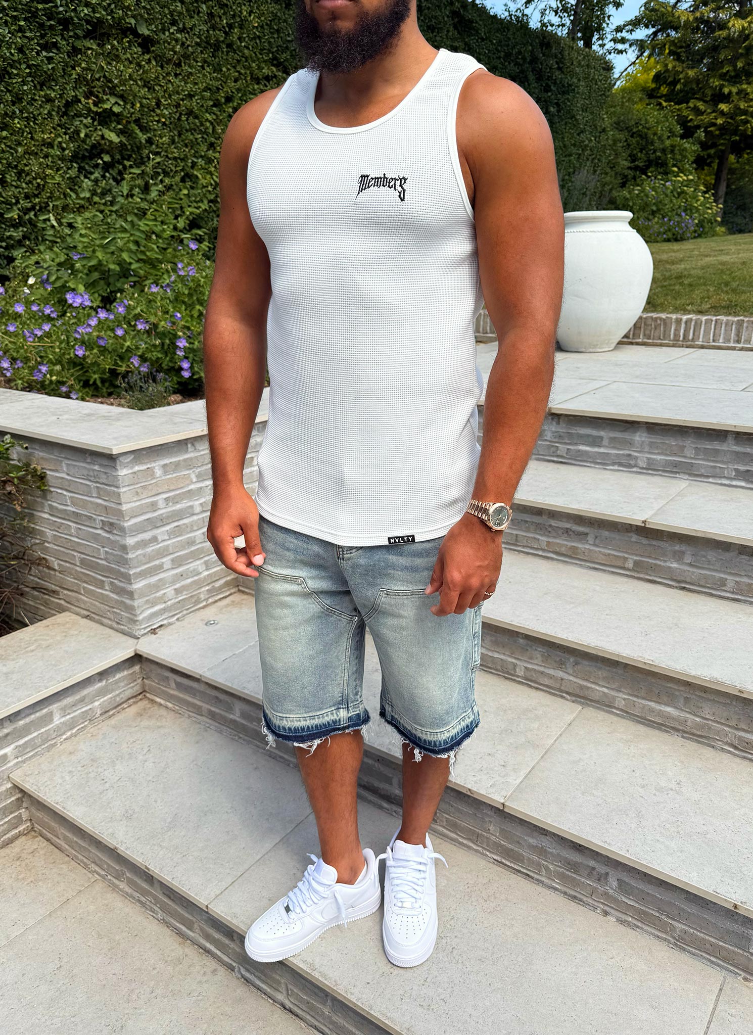 Members Arc Vest - White