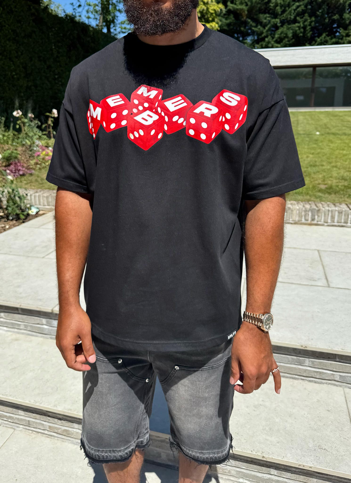 Members Dice T-Shirt - Black