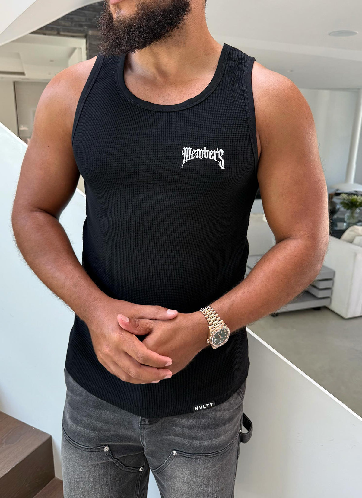 Members Arc Vest - Black