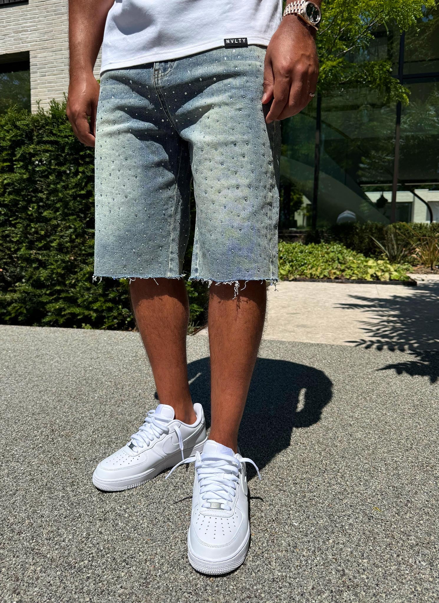 Vintage Flooded VVS Denim Shorts - Blue