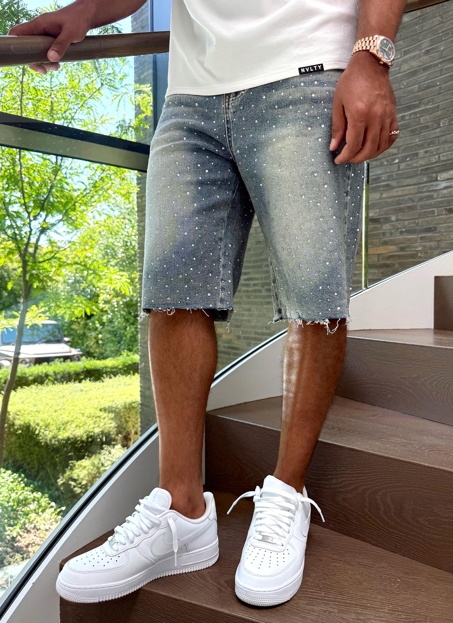 Vintage Flooded VVS Denim Shorts - Blue