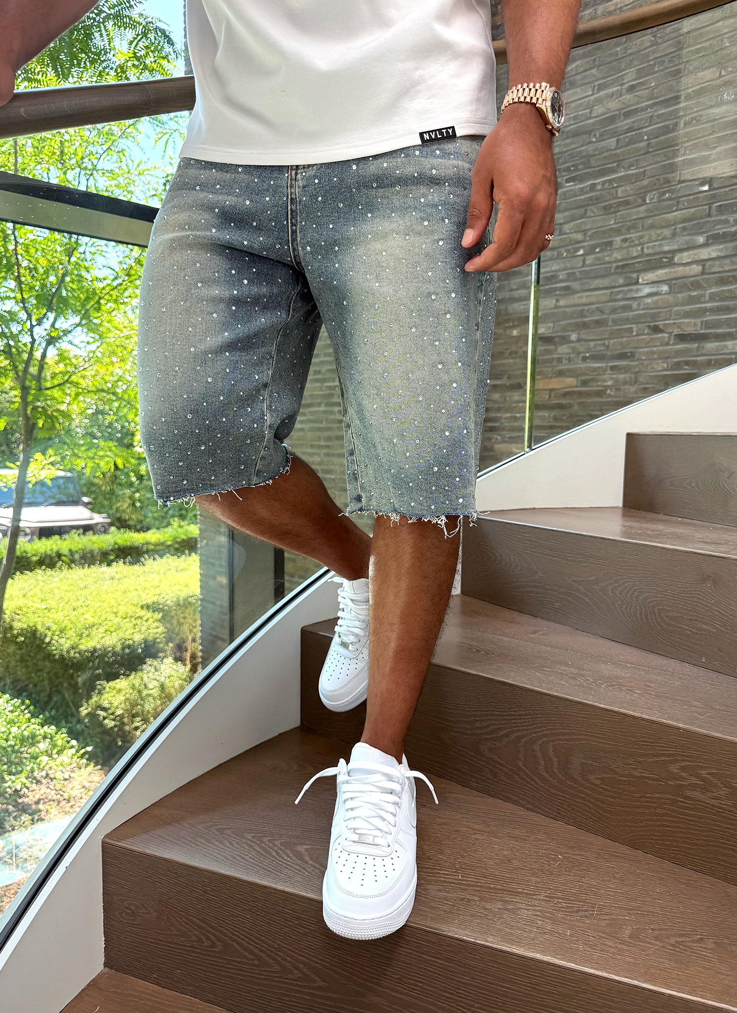 Vintage Flooded VVS Denim Shorts - Blue