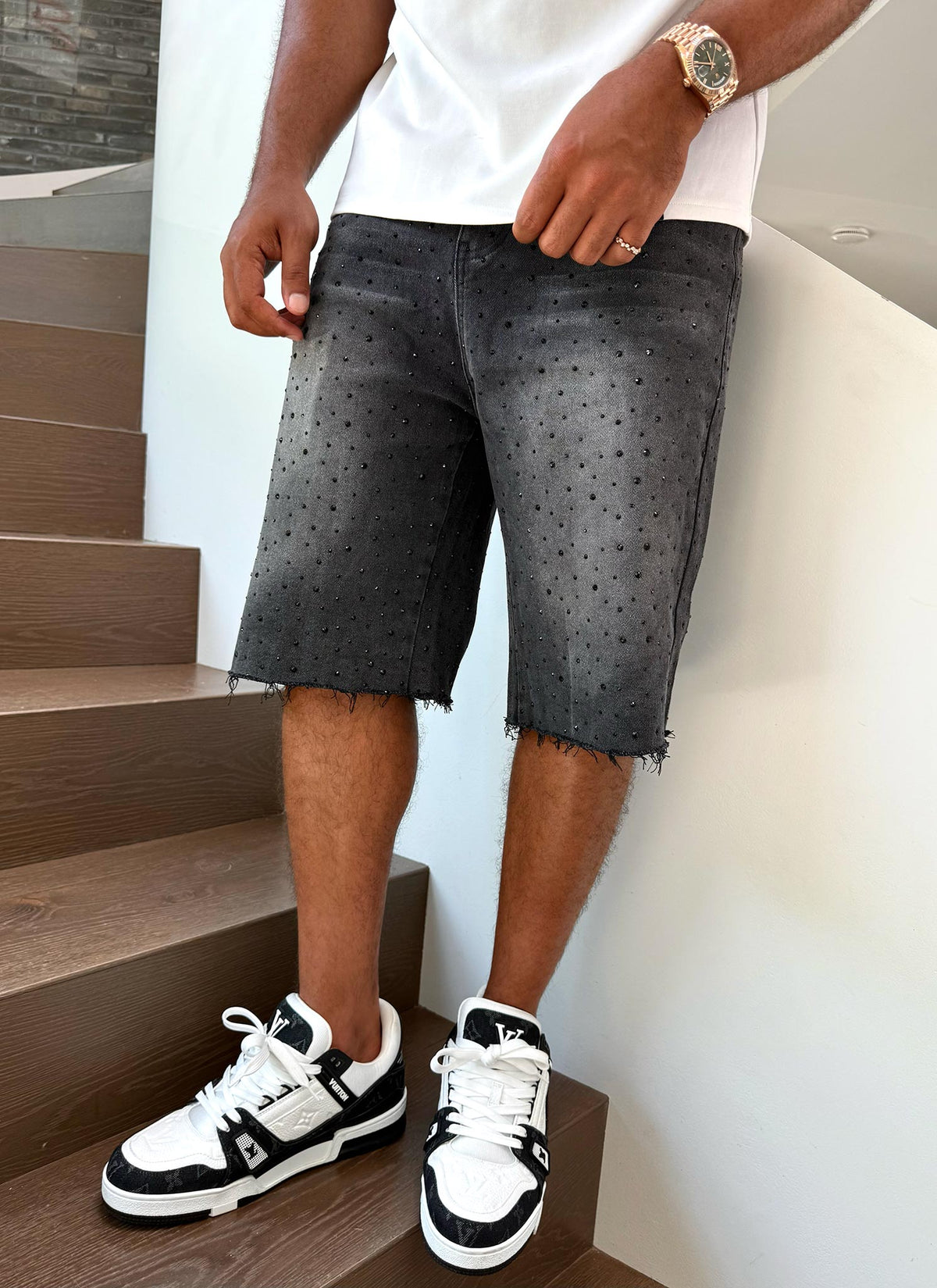 Vintage Flooded VVS Denim Shorts - Black