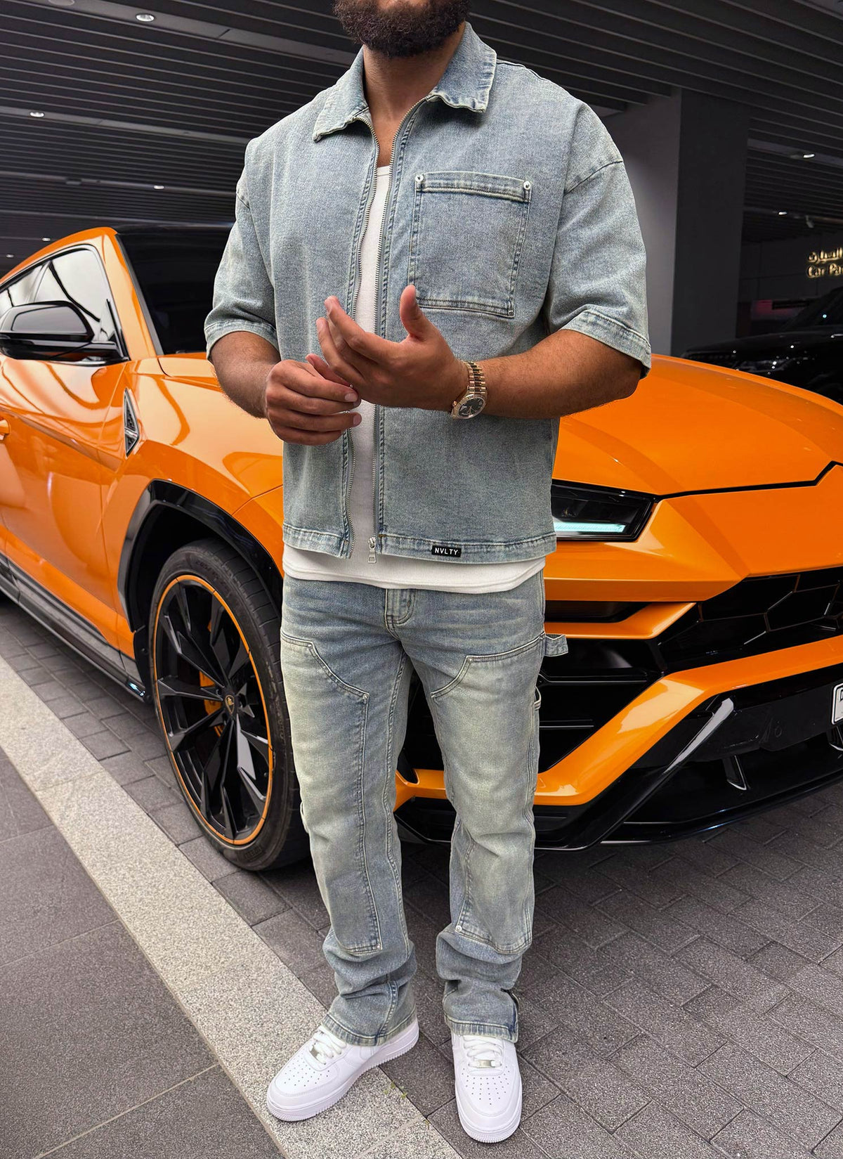 Vintage Rivet Denim Shirt - Blue