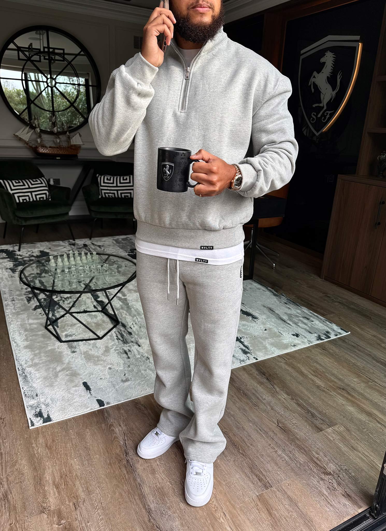 Heavyweight Luxe Quarter Zip - Grey