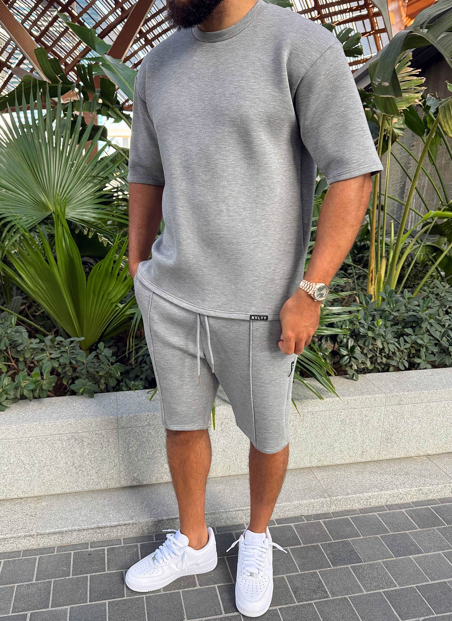 Scuba Structured Shorts - Grey