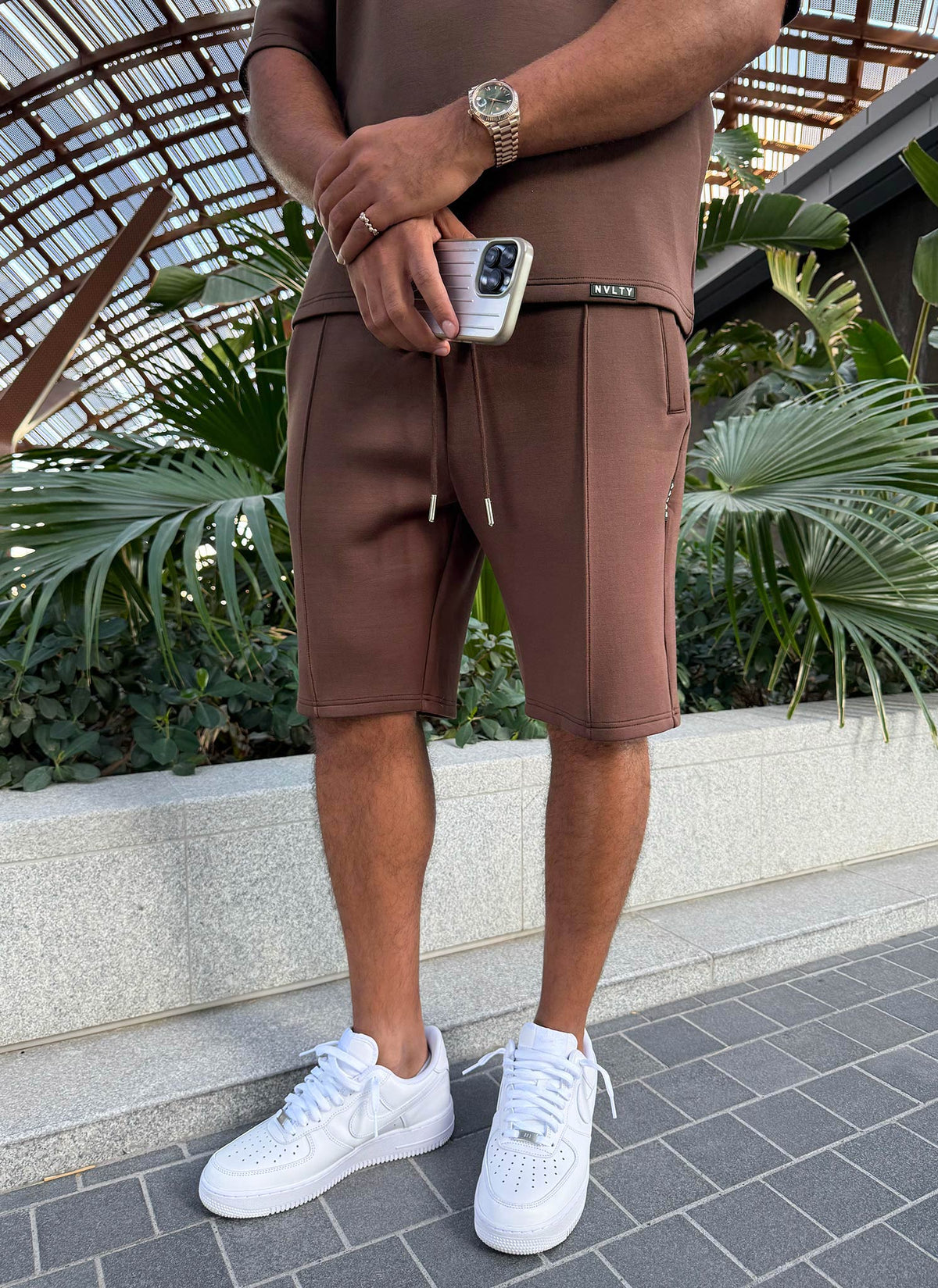 Short structuré Scuba - Marron