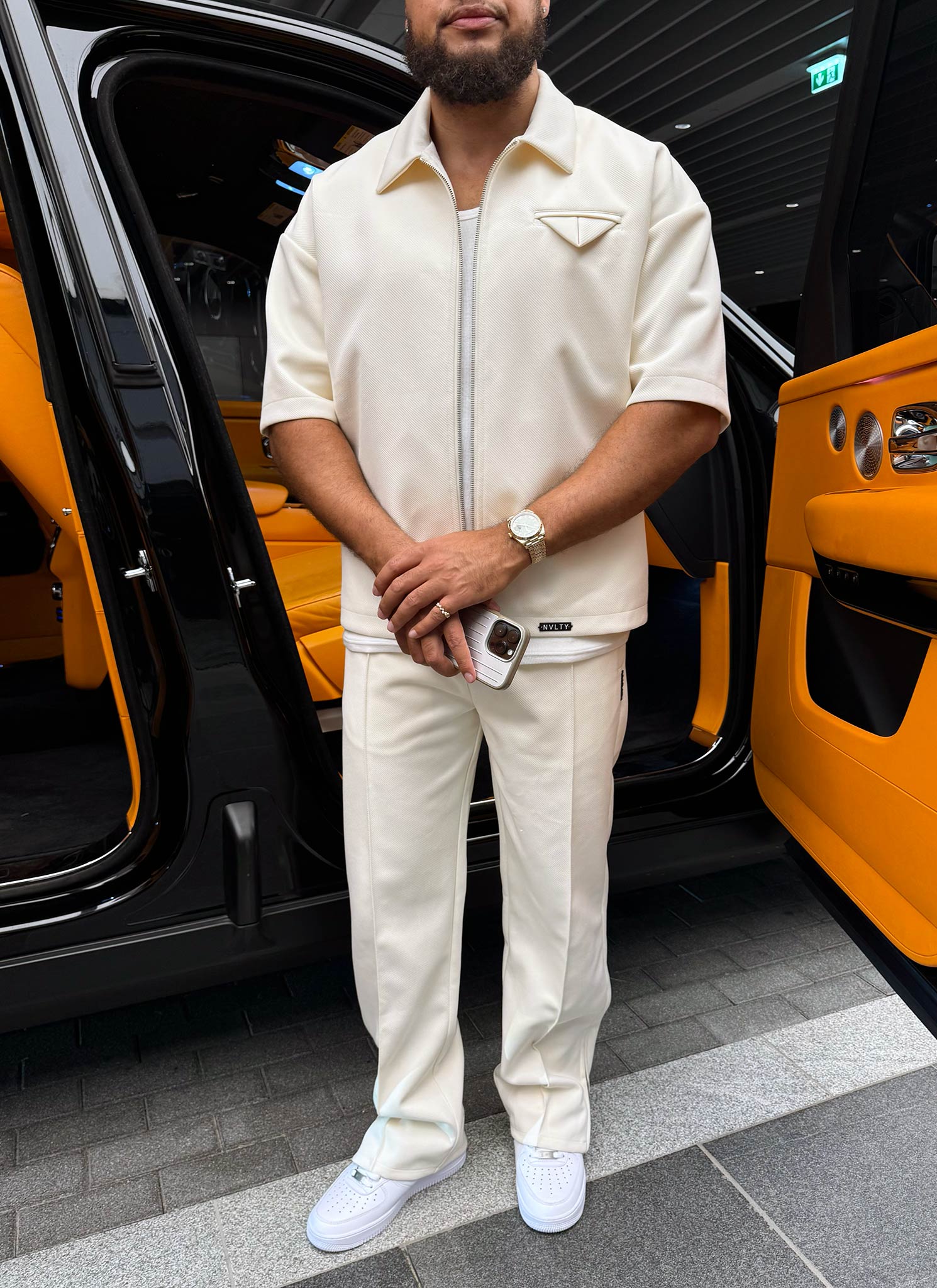 Twill Pleat Pants - Ivory