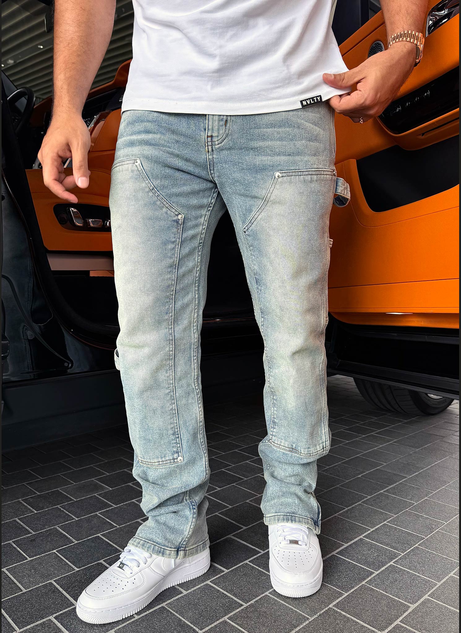 Vintage Carpenter Rivet Jeans - Blue