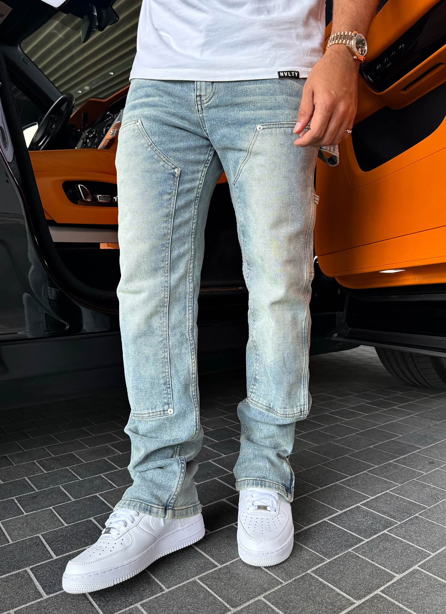 Vintage Carpenter Rivet Jeans - Blue