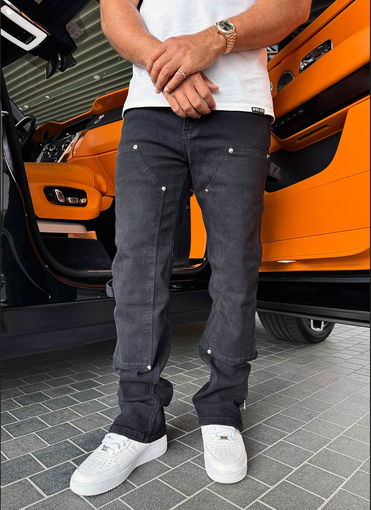 Vintage Carpenter Rivet Jeans - Black