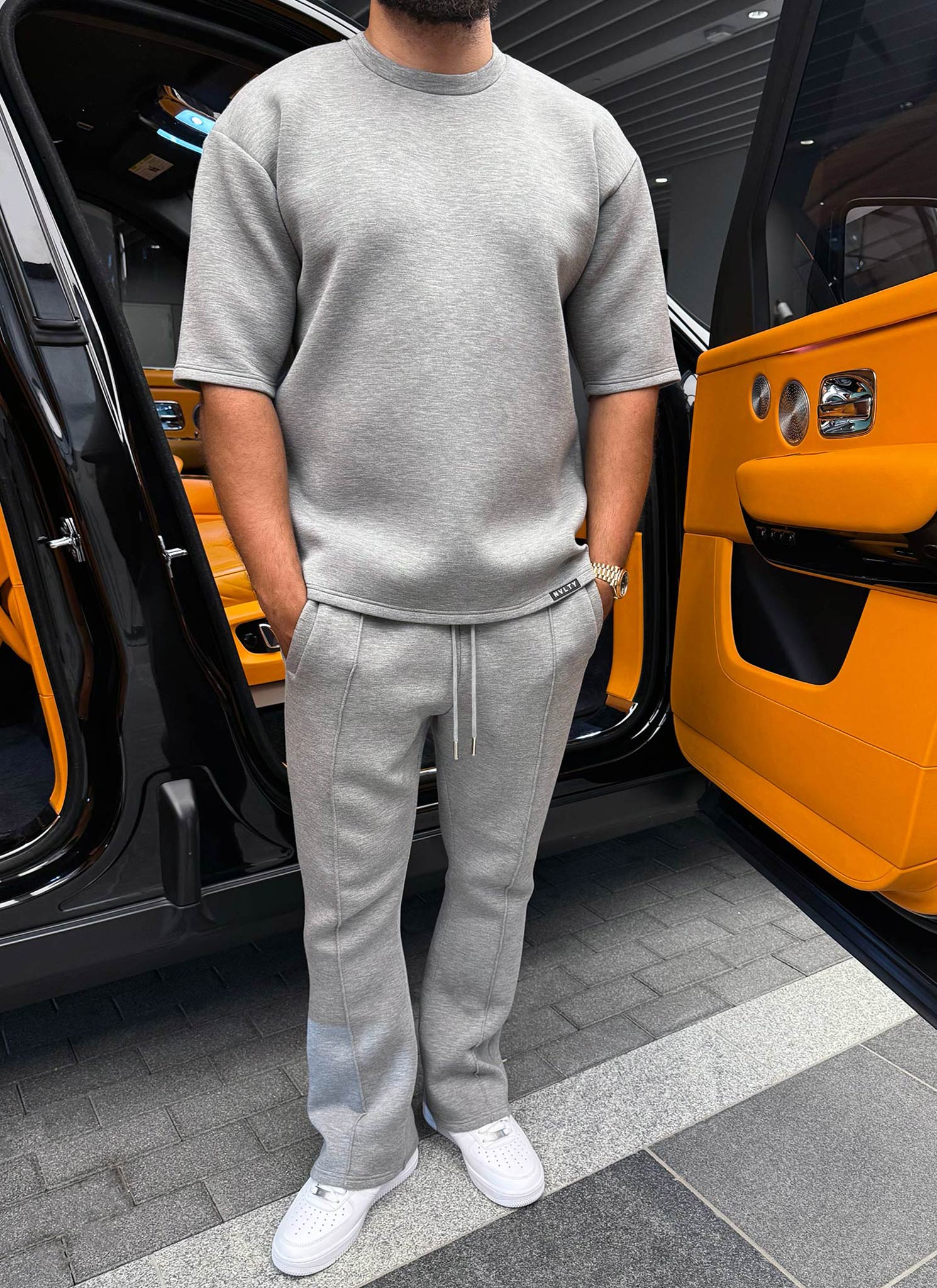 Scuba Structured T-Shirt - Grey