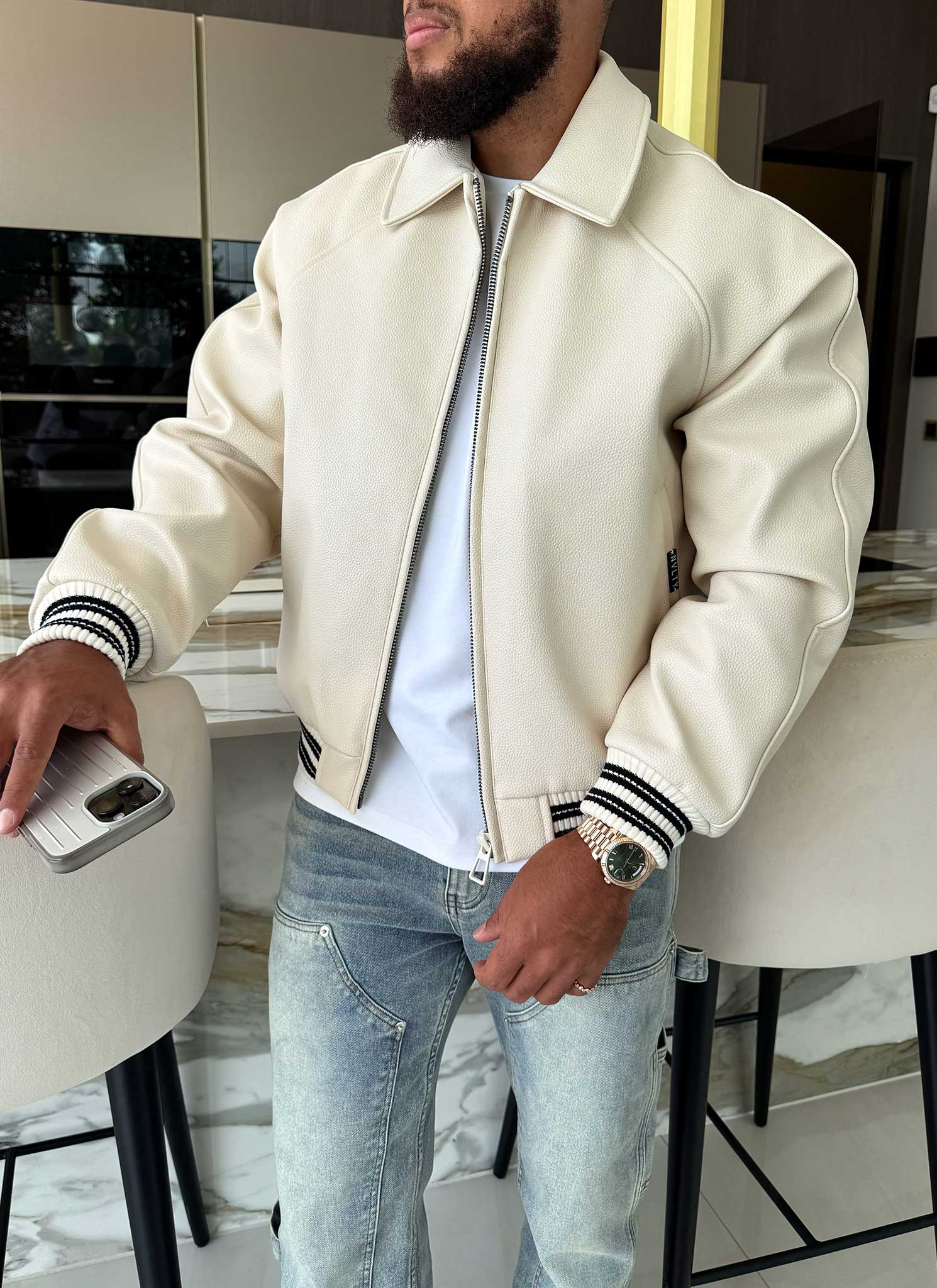 Aviator Jacket - Ivory