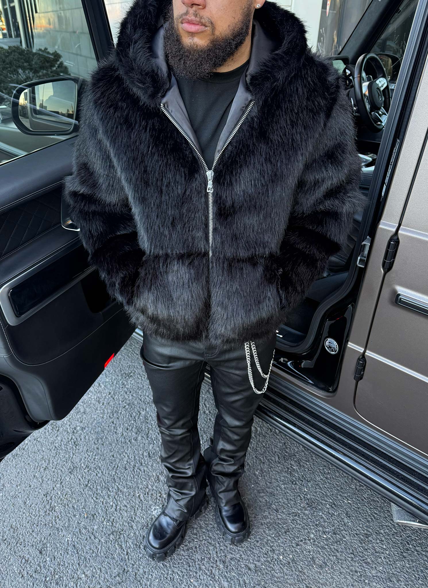 Fur Jacket - Black